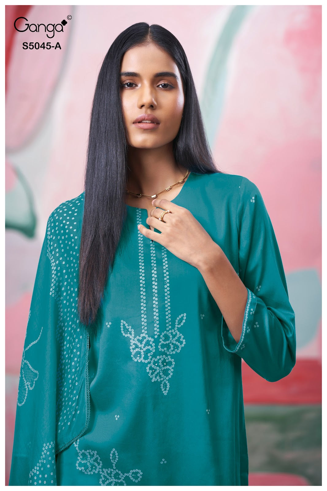 Cressa S5045 Ganga Cotton Satin Plazzo Style Suits Wholesale Rate