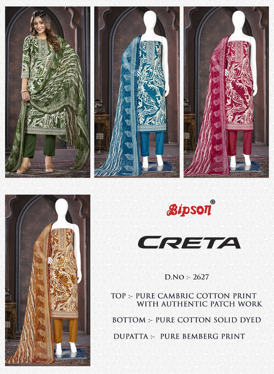Creta 2627 Bipson Prints Cambric Cotton Pant Style Suits Wholesale Price