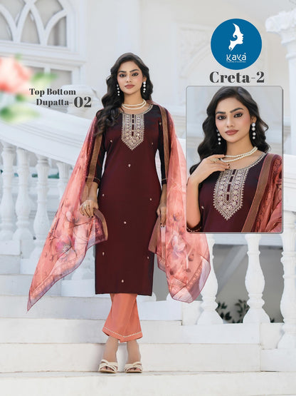 Creta 2 Kaya Readymade Pant Style Suits Supplier