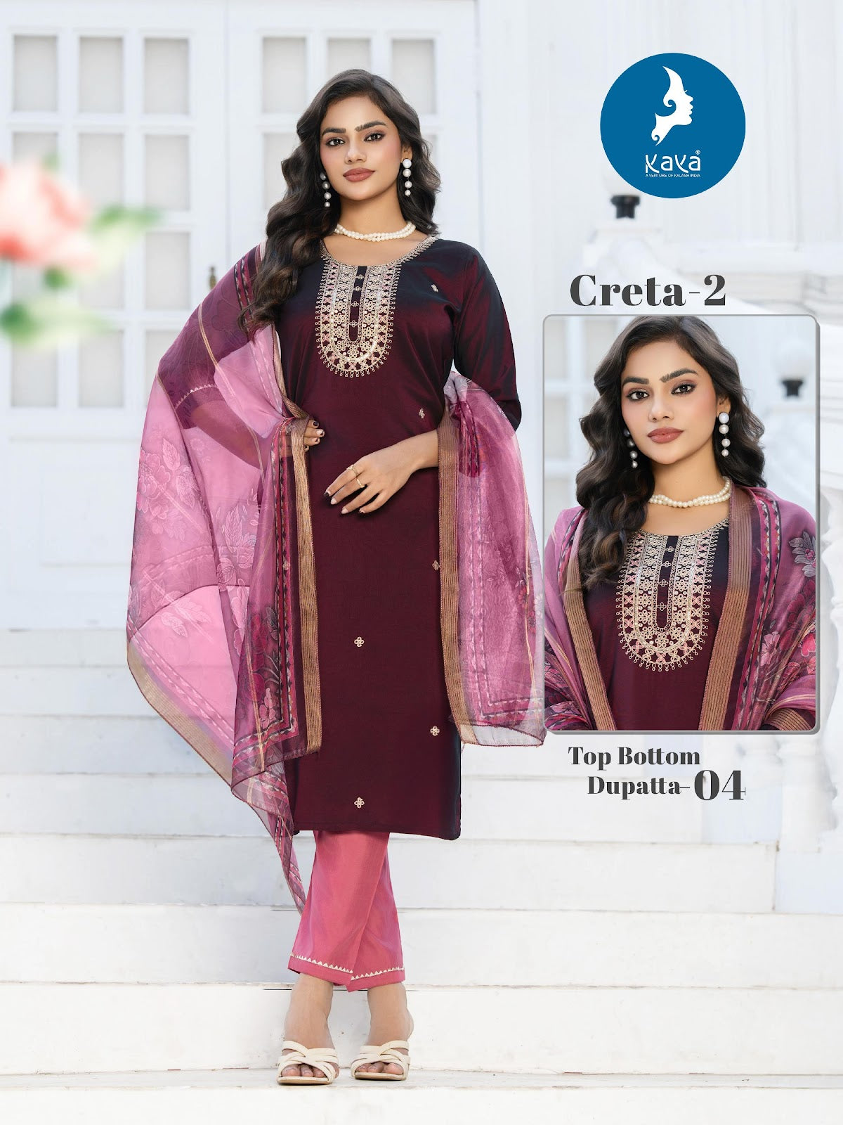 Creta 2 Kaya Readymade Pant Style Suits Supplier