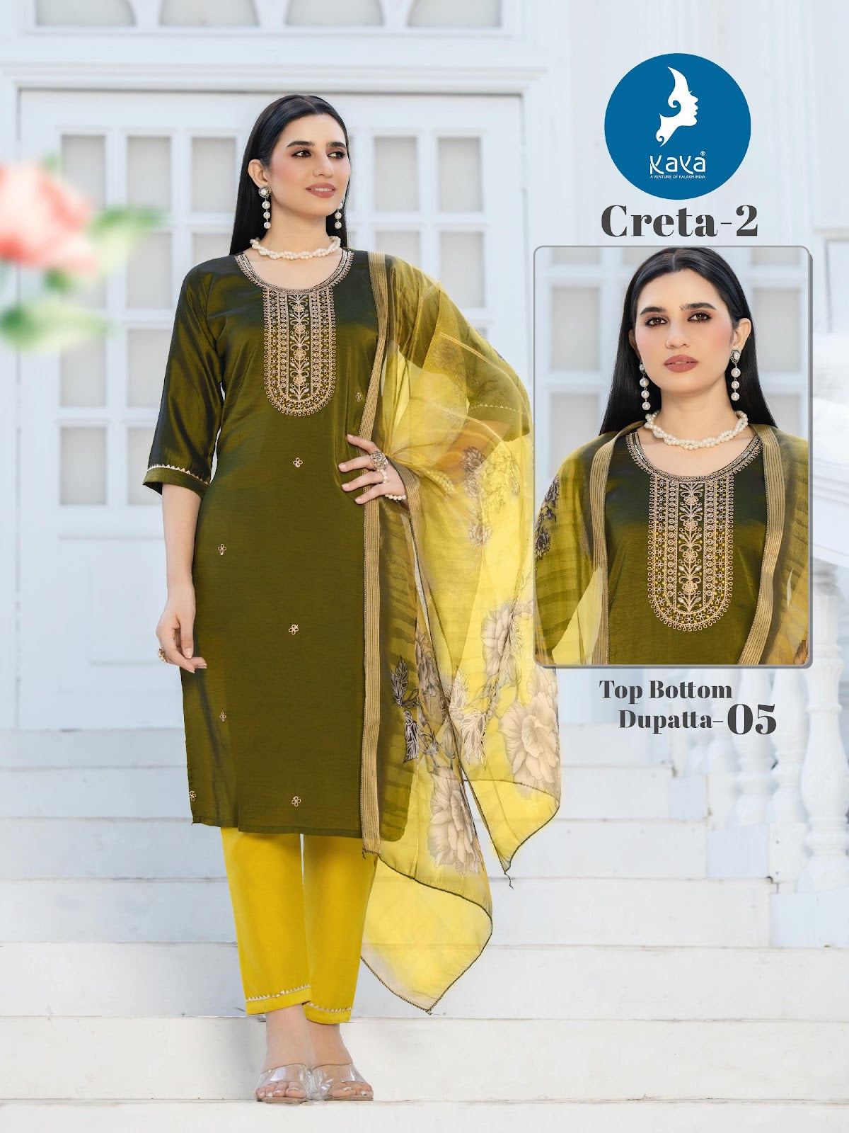 Creta 2 Kaya Readymade Pant Style Suits Supplier