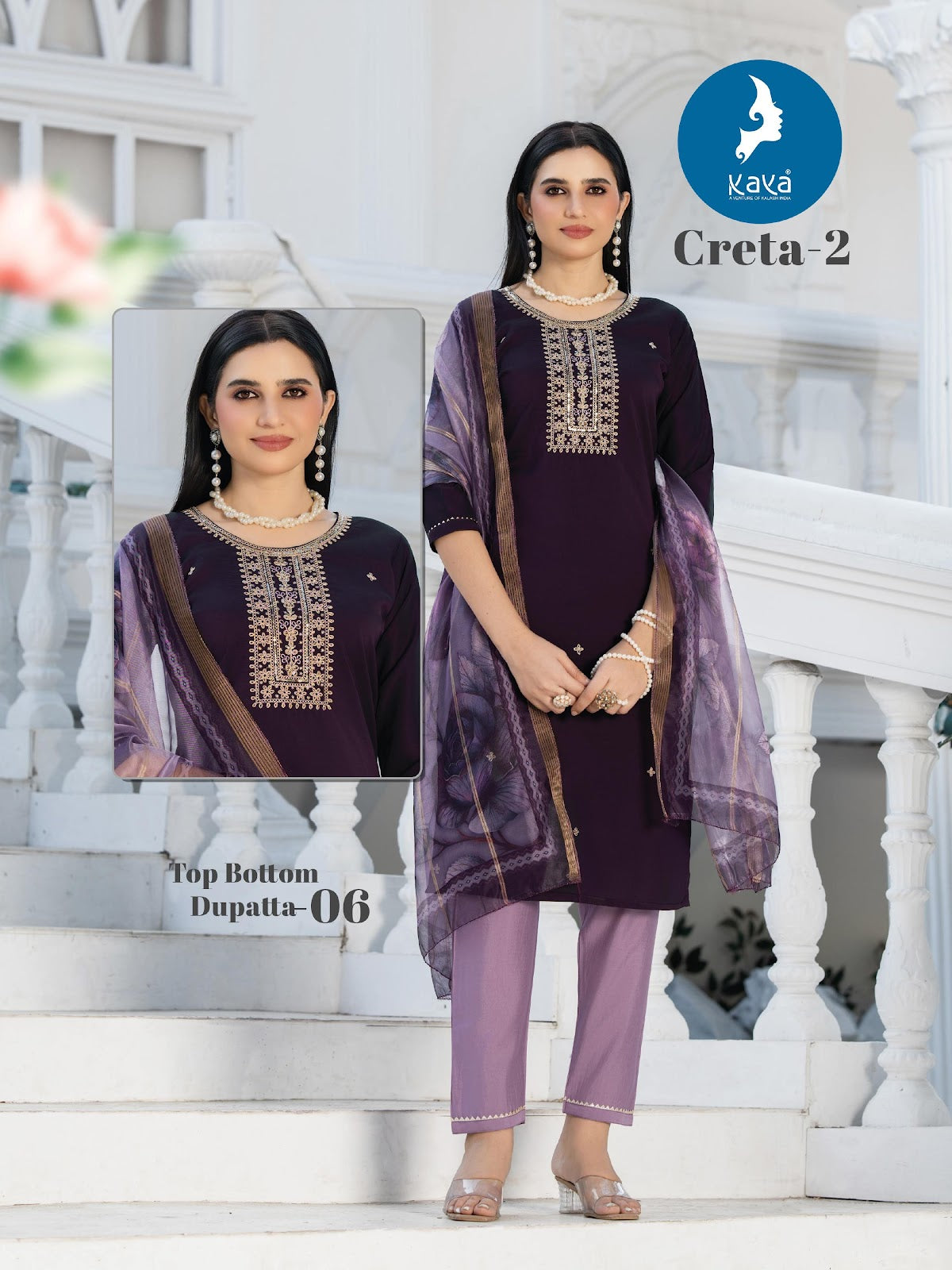 Creta 2 Kaya Readymade Pant Style Suits Supplier