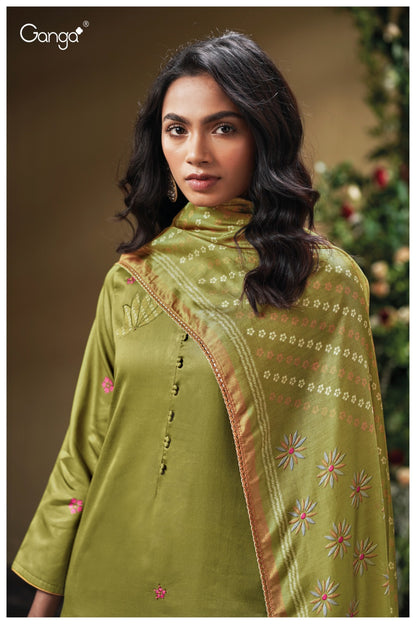 Creta 3797 Ganga Premium Cotton Plazzo Style Suits Manufacturer Ahmedabad