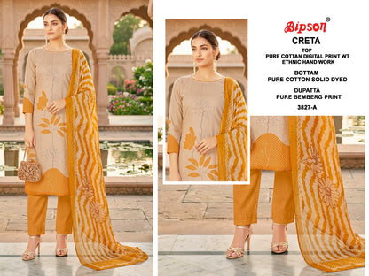 Creta 3827-3779 Bipson Prints Cotton Pant Style Suits Wholesale Price
