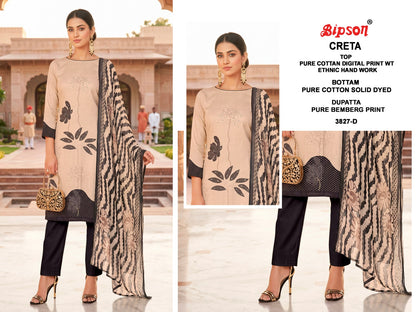 Creta 3827-3779 Bipson Prints Cotton Pant Style Suits Wholesale Price
