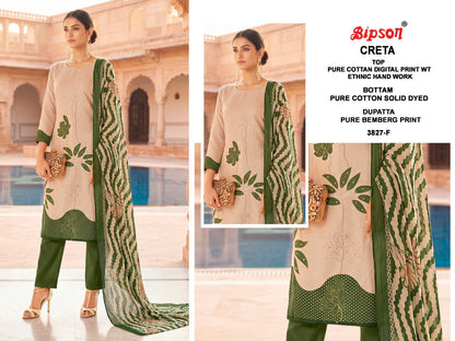 Creta 3827-3779 Bipson Prints Cotton Pant Style Suits Wholesale Price