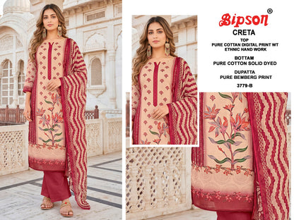 Creta 3827-3779 Bipson Prints Cotton Pant Style Suits Wholesale Price