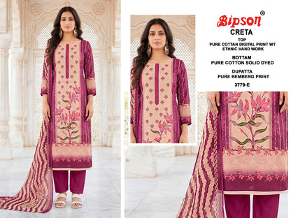 Creta 3827-3779 Bipson Prints Cotton Pant Style Suits Wholesale Price