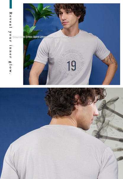 Crew Neck Embo Spirit Urban Myth Lycra Mens Tshirts Wholesale
