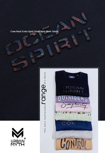 Crew Neck Embo Spirit Urban Myth Lycra Mens Tshirts Wholesale