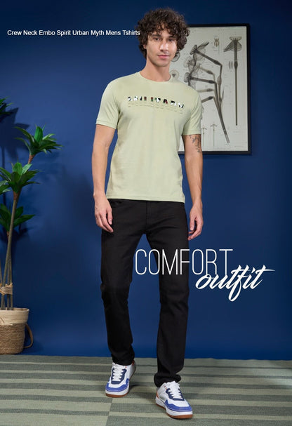 Crew Neck Embo Spirit Urban Myth Lycra Mens Tshirts Wholesale