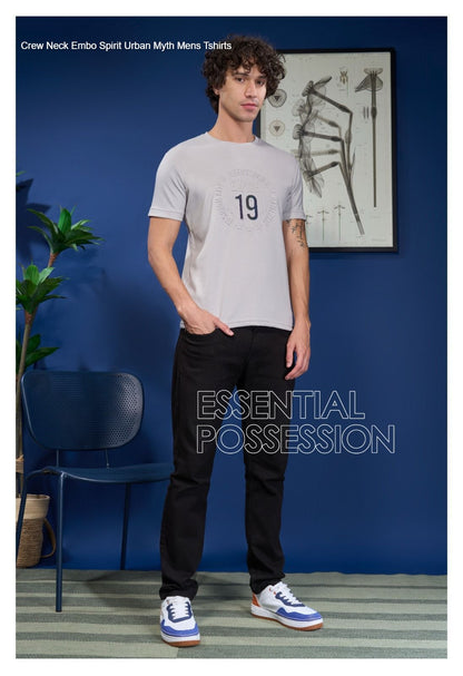 Crew Neck Embo Spirit Urban Myth Lycra Mens Tshirts Wholesale