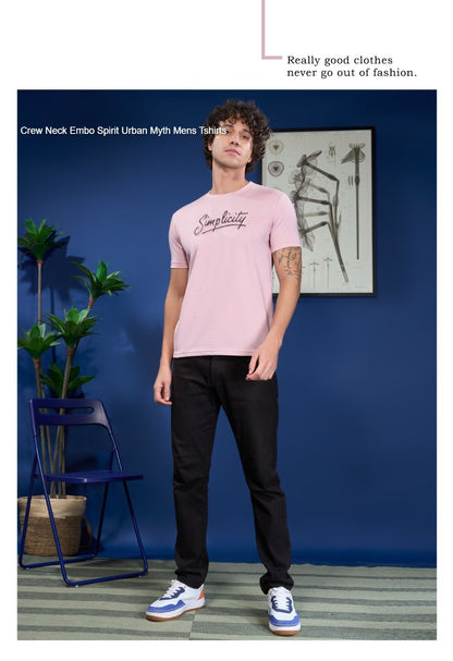Crew Neck Embo Spirit Urban Myth Lycra Mens Tshirts Wholesale
