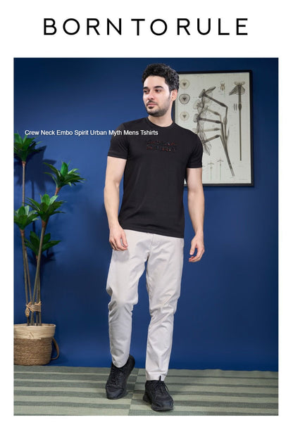Crew Neck Embo Spirit Urban Myth Lycra Mens Tshirts Wholesale