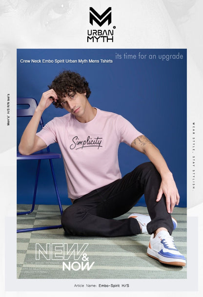 Crew Neck Embo Spirit Urban Myth Lycra Mens Tshirts Wholesale