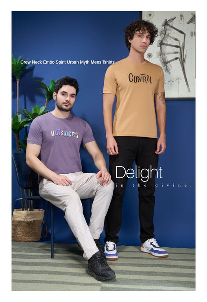 Crew Neck Embo Spirit Urban Myth Lycra Mens Tshirts Wholesale