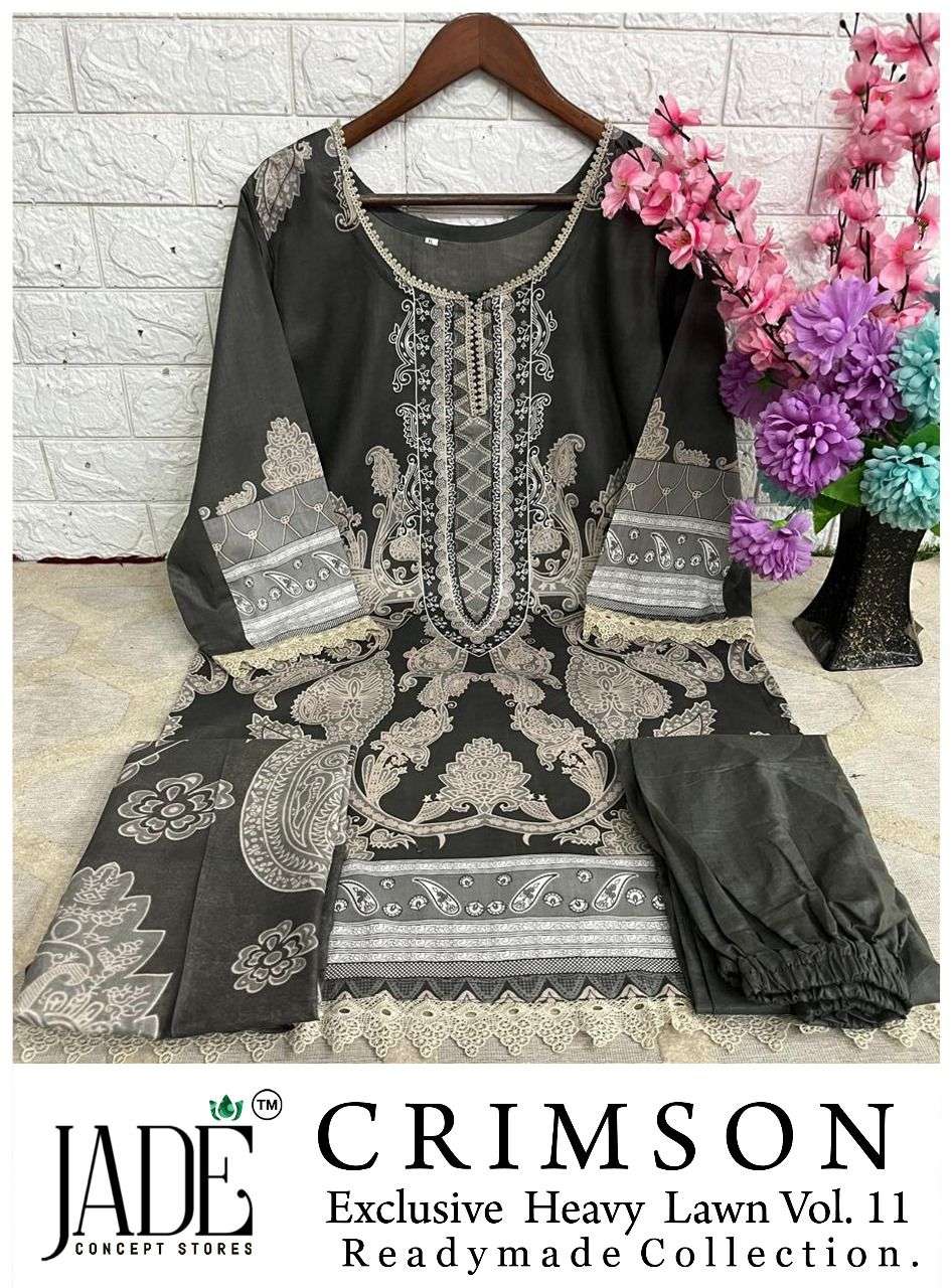 Crimson Exclusive Heavy Lawn Vol 11 Jade Heavy Lawn Karachi Readymade Suits Wholesale Price