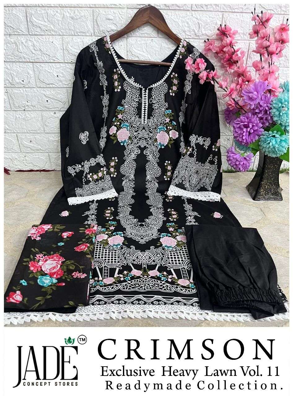 Crimson Exclusive Heavy Lawn Vol 11 Jade Heavy Lawn Karachi Readymade Suits Wholesale Price