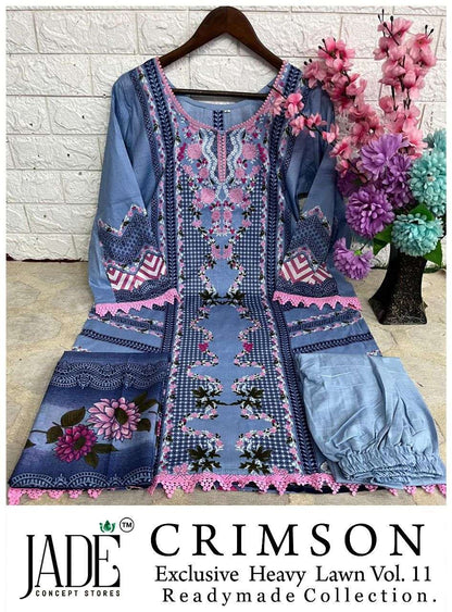Crimson Exclusive Heavy Lawn Vol 11 Jade Heavy Lawn Karachi Readymade Suits Wholesale Price
