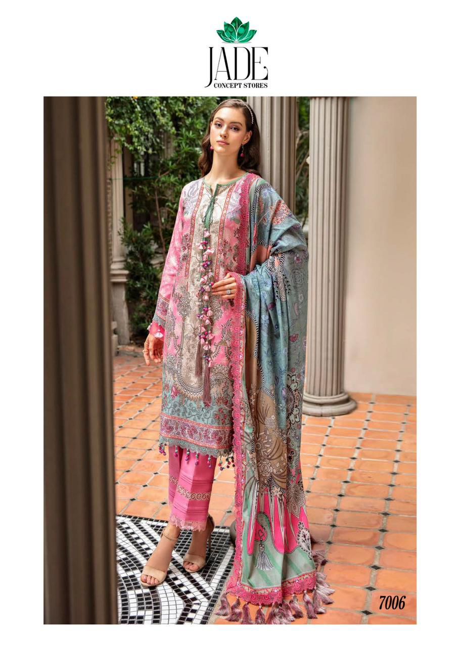 Crimson Heavy Lawn Vol 7 Jade Cotton Karachi Readymade Suits Wholesale Rate