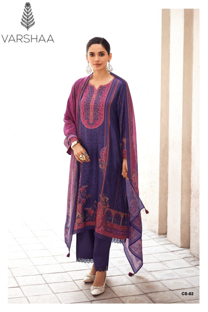 Crimson Varshaa Viscose Silk Pant Style Suits Wholesaler India