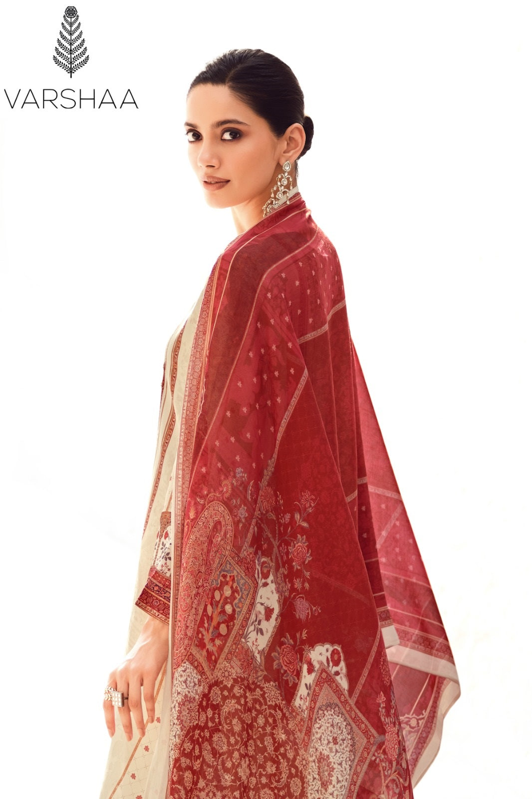 Crimson Varshaa Viscose Silk Pant Style Suits Wholesaler India