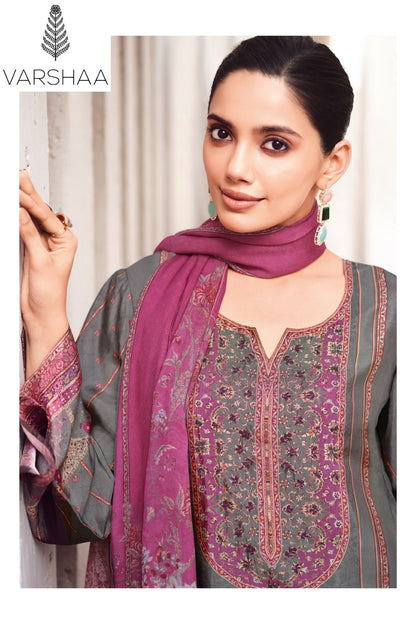 Crimson Varshaa Viscose Silk Pant Style Suits Wholesaler India