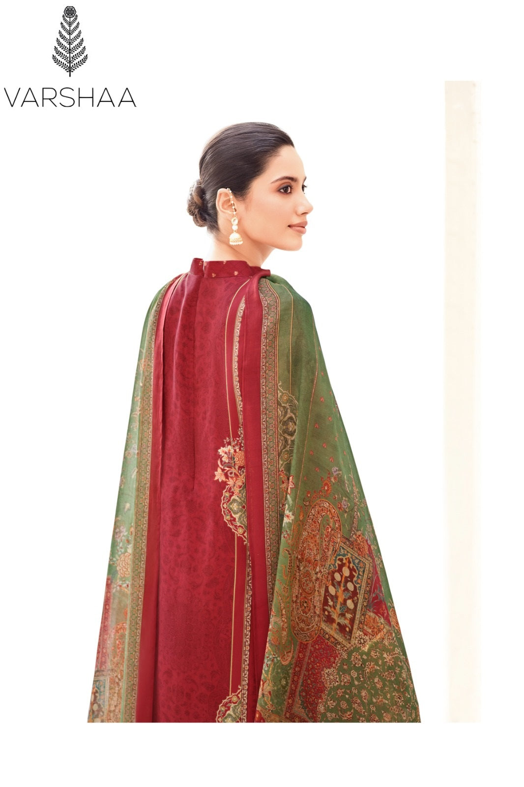 Crimson Varshaa Viscose Silk Pant Style Suits Wholesaler India