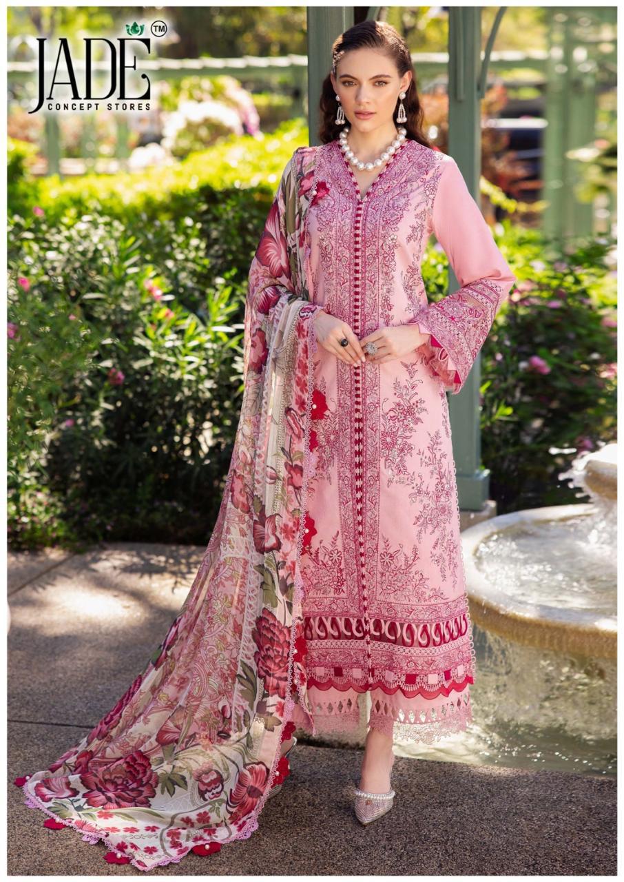 Crimson Vol 10 Exclusive Heavy Lawn Jade Karachi Salwar Suits Supplier Gujarat