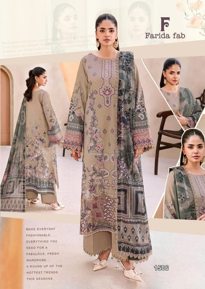 Crimson Vol 15 Farida Fab Lawn Cotton Karachi Salwar Suits Wholesaler India
