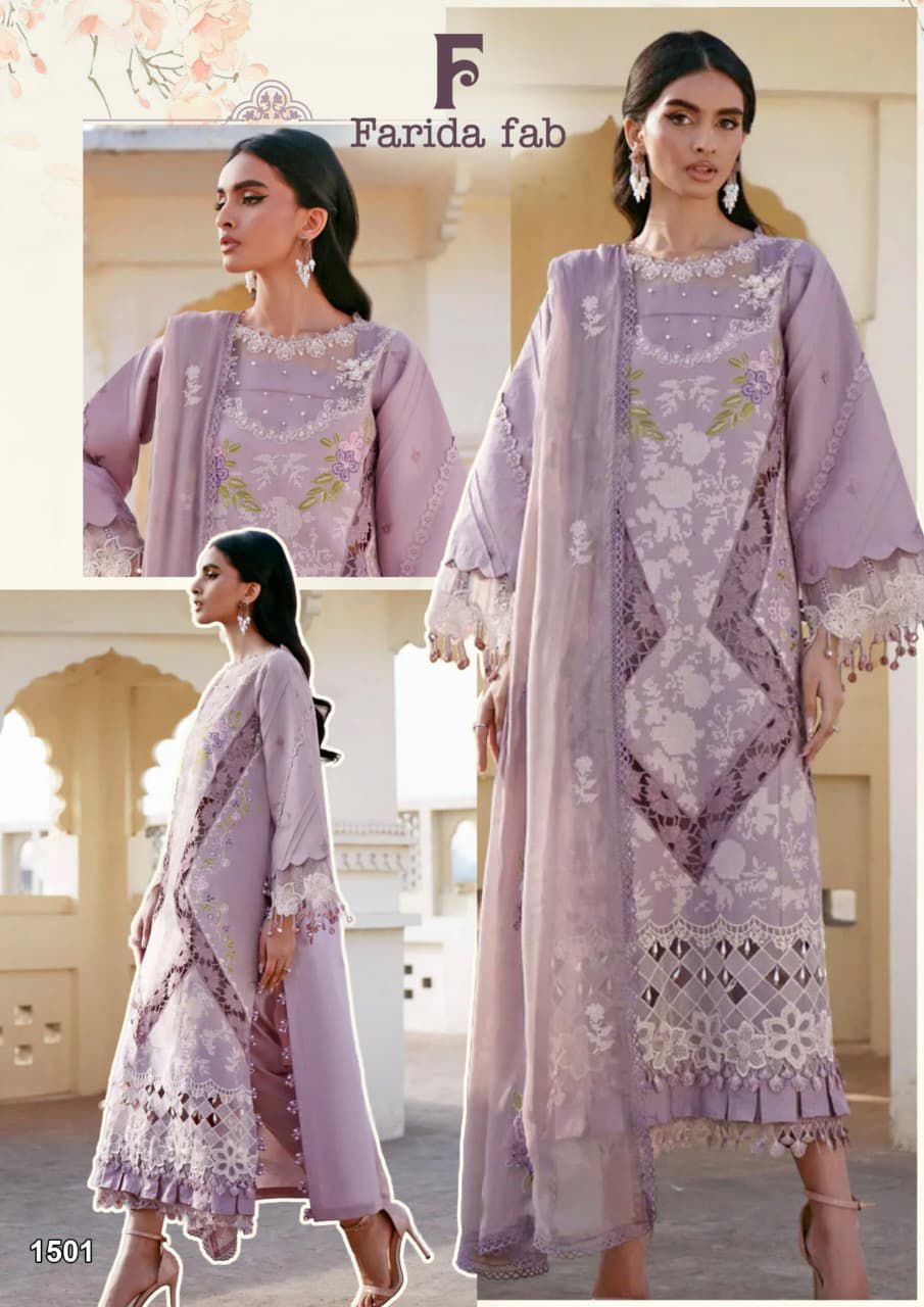 Crimson Vol 15 Farida Fab Lawn Cotton Karachi Salwar Suits Wholesaler India