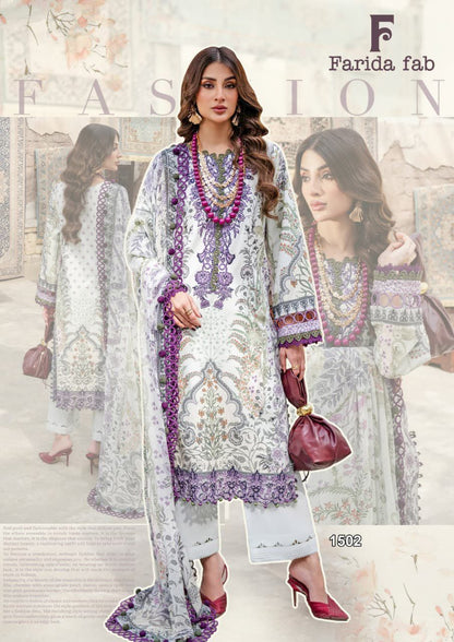 Crimson Vol 15 Farida Fab Lawn Cotton Karachi Salwar Suits Wholesaler India