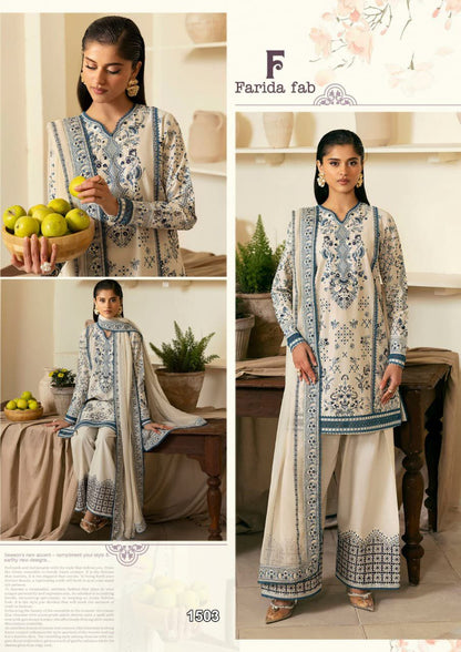 Crimson Vol 15 Farida Fab Lawn Cotton Karachi Salwar Suits Wholesaler India