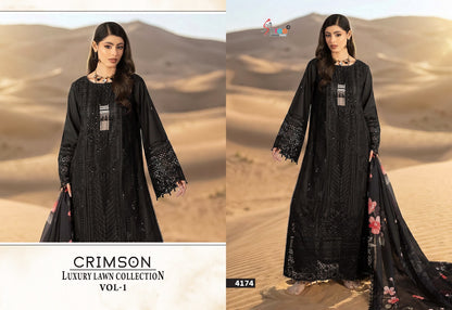 Crimson Vol 1 Luxury Lawn Collection Shree Fabs Cotton Pakistani Salwar Suits Exporter Gujarat