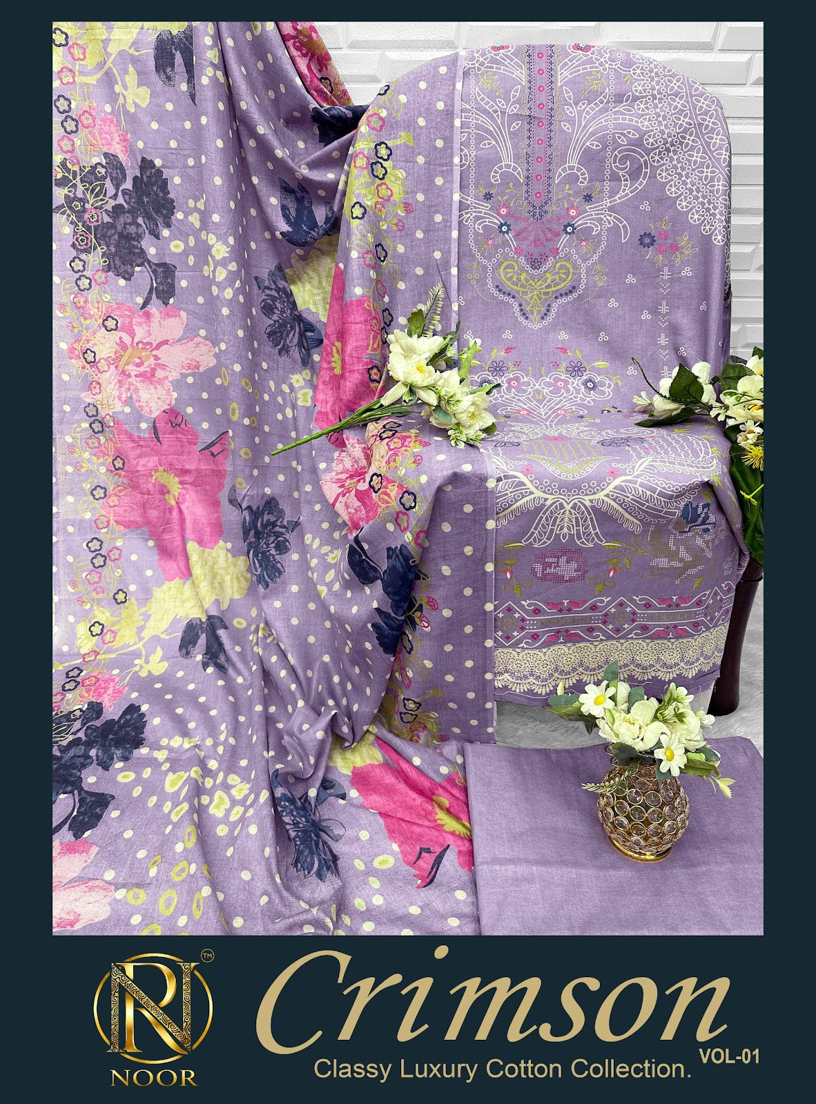 Crimson Vol 1 Noor Lawn Cotton Karachi Salwar Suits Wholesale Price