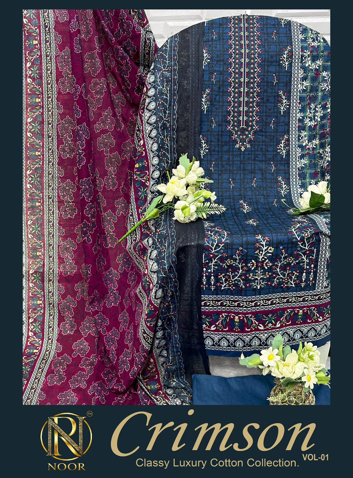 Crimson Vol 1 Noor Lawn Cotton Karachi Salwar Suits Wholesale Price