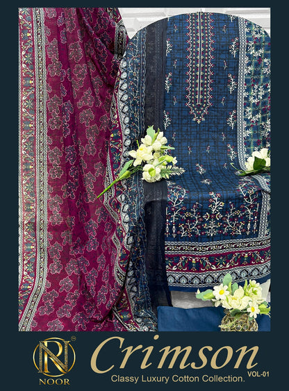 Crimson Vol 1 Noor Lawn Cotton Karachi Salwar Suits Wholesale Price