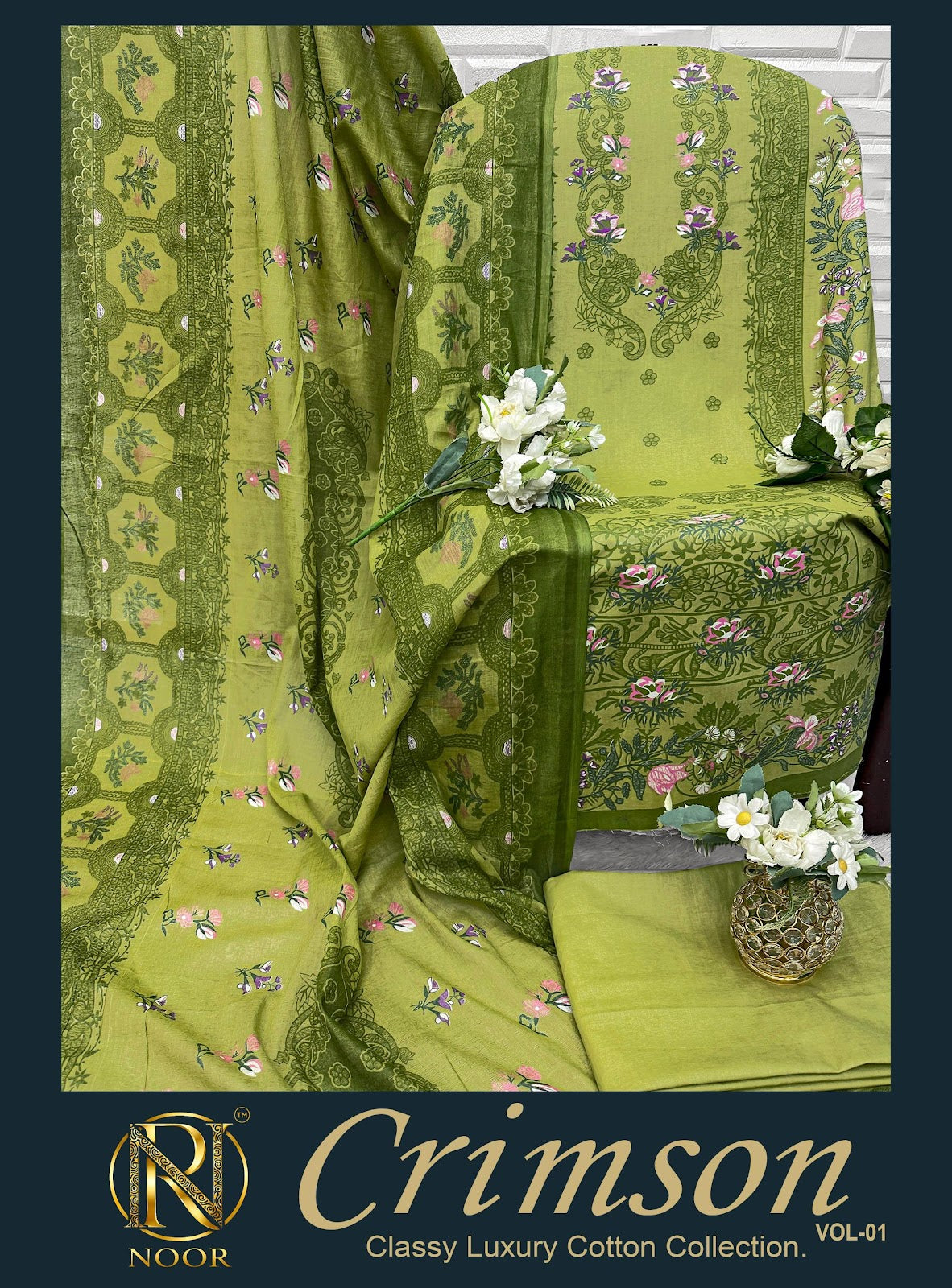 Crimson Vol 1 Noor Lawn Cotton Karachi Salwar Suits Wholesale Price