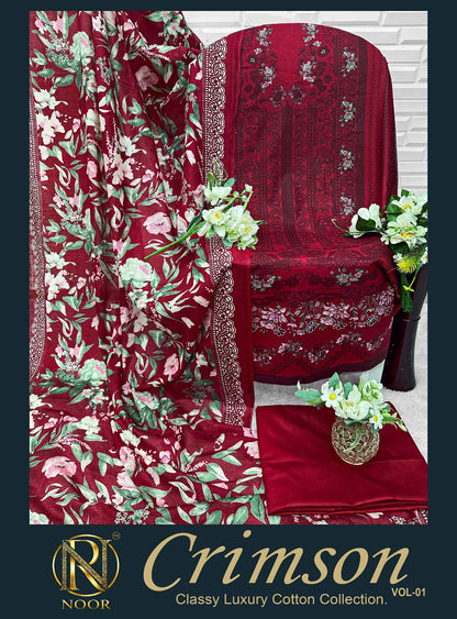 Crimson Vol 1 Noor Lawn Cotton Karachi Salwar Suits Wholesale Price