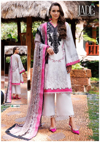 Crimson Vol 8 Exclusive Heavy Lawn Jade Karachi Salwar Suits Exporter Gujarat