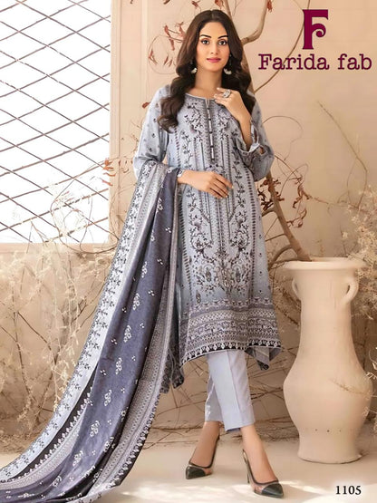 Crimsons Vol 11 Heavy Luxury Lawn Collection Farida Fab Pure Cotton Karachi Salwar Suits Supplier