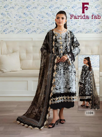 Crimsons Vol 11 Heavy Luxury Lawn Collection Farida Fab Pure Cotton Karachi Salwar Suits Supplier