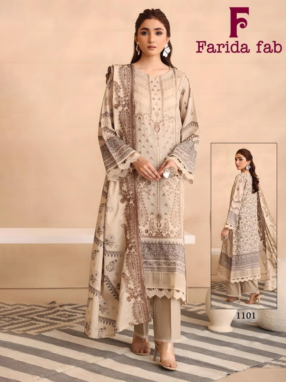 Crimsons Vol 11 Heavy Luxury Lawn Collection Farida Fab Pure Cotton Karachi Salwar Suits Supplier