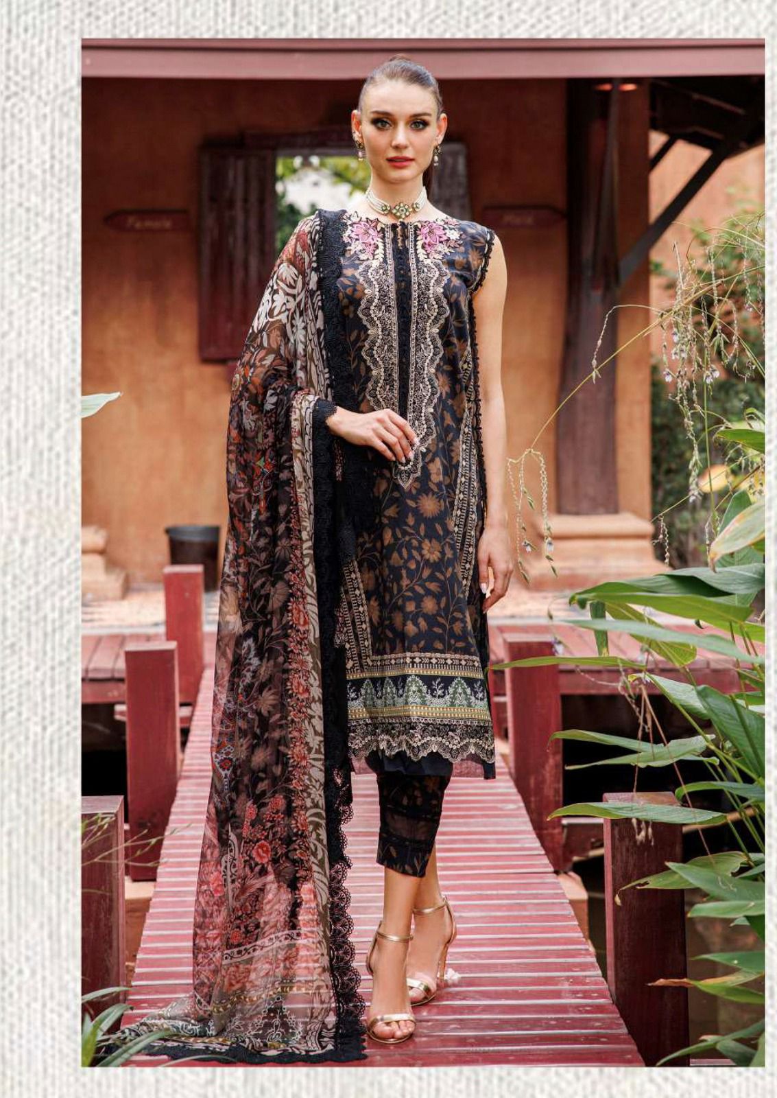 Crimsons Vol 12 Heavy Lawn Jade Cotton Karachi Salwar Suits Manufacturer Ahmedabad