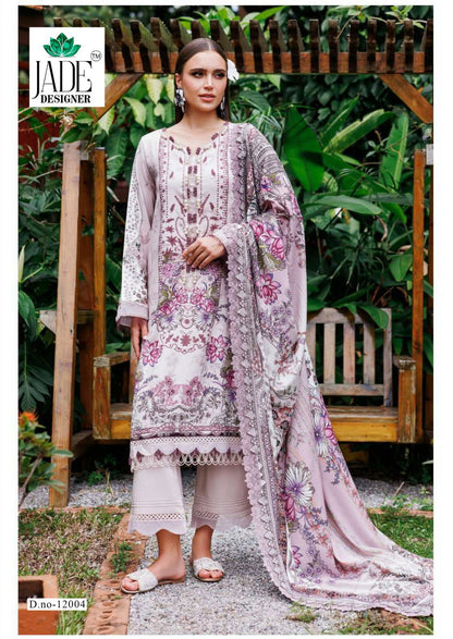 Crimsons Vol 12 Heavy Lawn Jade Cotton Karachi Salwar Suits Manufacturer Ahmedabad