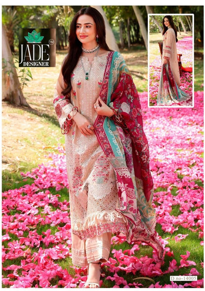 Crimsons Vol 14 Heavy Lawn Jade Designer Cotton Karachi Salwar Suits Manufacturer Gujarat