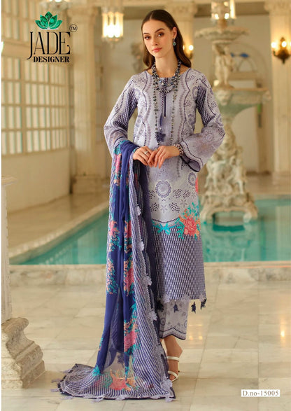 Crimsons Vol 15 Exclusive Heavy Lawn Jade Designer Cotton Karachi Salwar Suits Manufacturer India