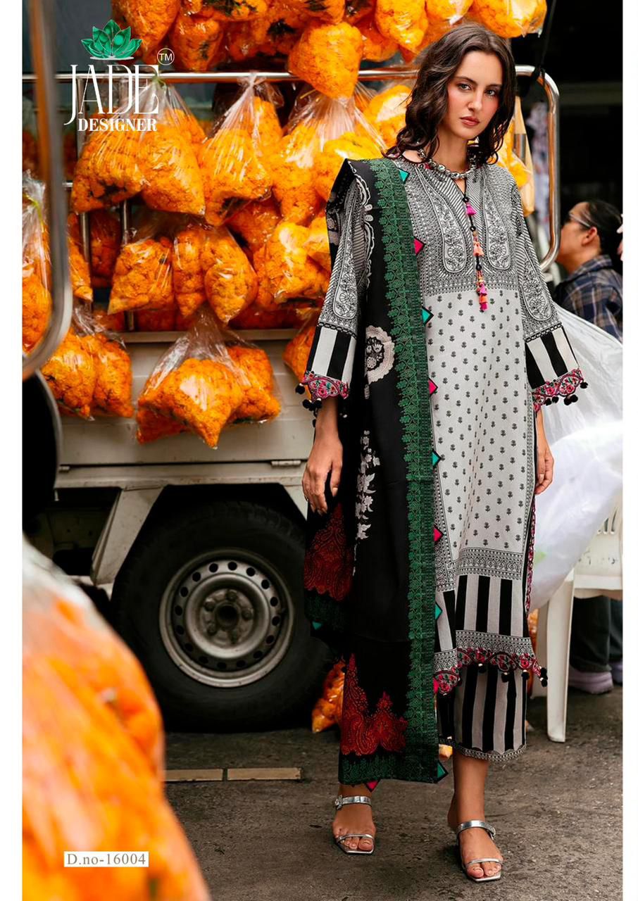 Crimsons Vol 16 Heavy Cotton Luxury Collection Jade Designer Karachi Salwar Suits Supplier India