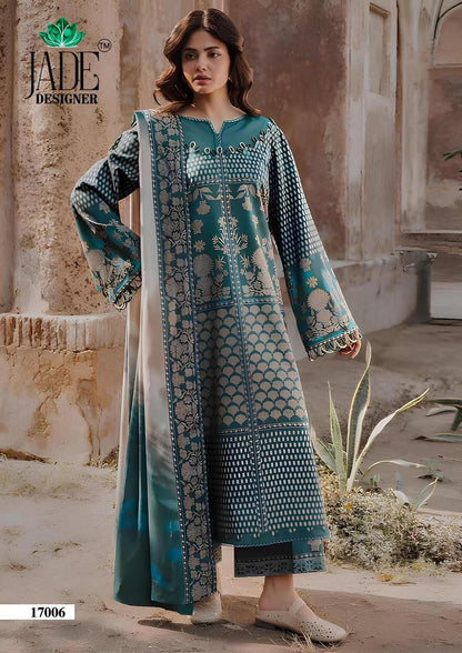 Crimsons Vol 17 Jade Designer Cambric Cotton Karachi Salwar Suits Exporter Gujarat