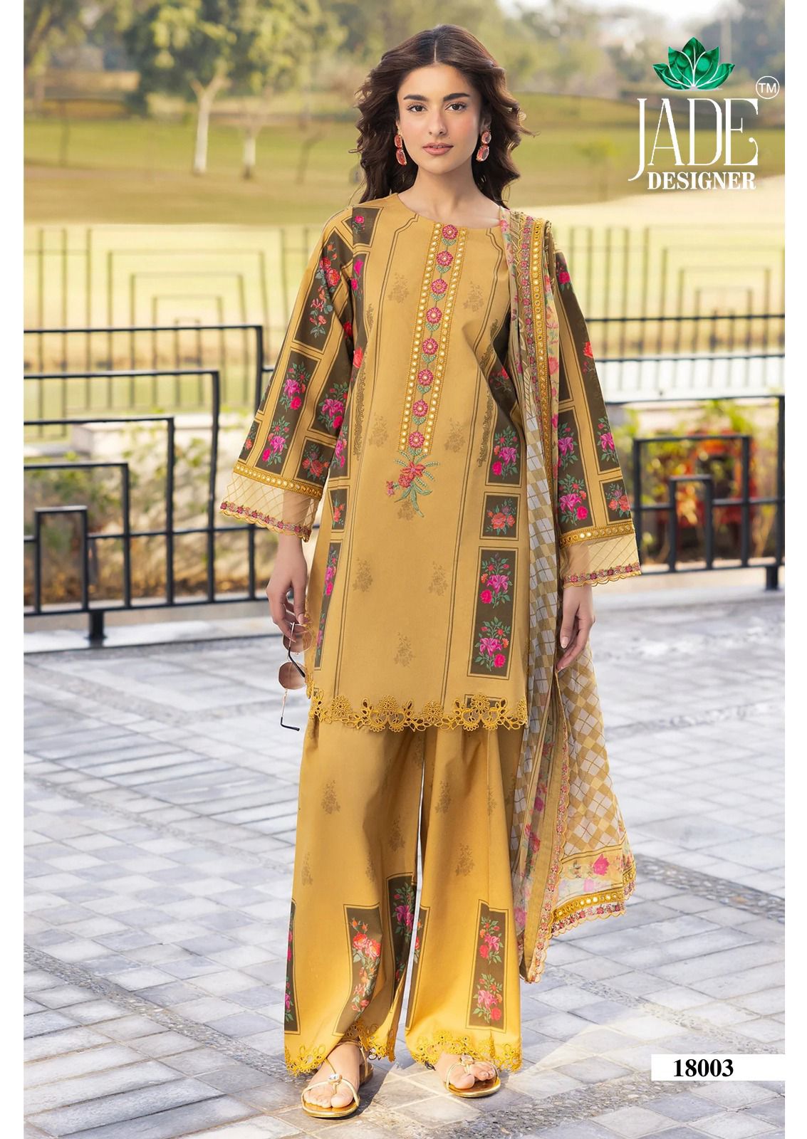 Crimsons Vol 18 Jade Designer Cambric Cotton Karachi Salwar Suits Exporter